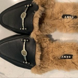 DKNY Fluffy Mules